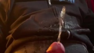 Pissing and jerking in bed fully clothed