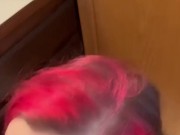 BBW stepmom MILF gives blowjob and receives a facial cum shot your POV 14/16