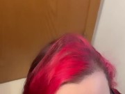 BBW stepmom MILF gives blowjob and receives a facial cum shot your POV 15/16