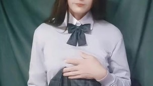男の娘オナニー Japanese crossdresser teasing