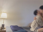 【変態プレイ】ネクタイと手かせで優しくしたら変態彼女が興奮して絶頂してしまった 。 1/16