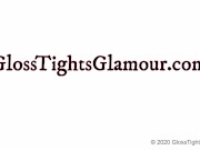 Chelsea Chamberlain in Ultra-Glossy Copper Opaque Tights 16/16