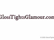 Felicity Hill Electric Blue in glossy tights 16/16