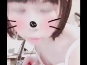 髪もスカートも超ミニ♥️お団子青チャイナ服娘の 美味おま○こに中出し！精子が桃尻つたってトローリ🍑 1/16