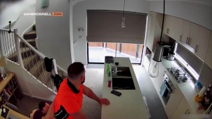 Rimming A Tradie in His Jockstrap in Kitchen