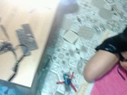 Beauty stepmom in a nun's costume worship his fat cock 10/16