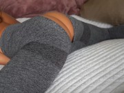 Intense Edging, Dripping Wet In Ripped Yoga Pants 1/16