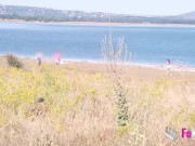 Sofia Santana accepts the challenge! She'll have to bang a random guy at the lake 8/16