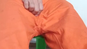 Straight athletic guy masturbates then cums intensely (massive cumshot)