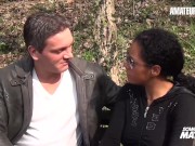 Ebony Girl Gets Ass Fucked By White Cock In The Forest - AMATEUR EURO 1/16