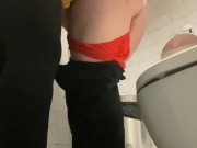 Lesbian MISTRESS FUCKS HARD Straight Girl in PUBLIC TOILET 7/16