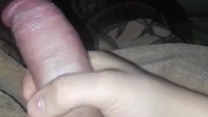 Teen femboy jerking off wet dick Part 1