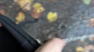 Gay PISSNG outdoor with foreskin uncut DICK