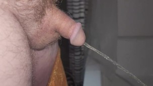 close up - small cock pissing