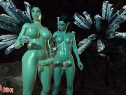 Futa3dX - LARA CROFT Stumbles Into Big Dicked Futa Cave Troll's Threesome 12/16