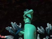 Futa3dX - LARA CROFT Stumbles Into Big Dicked Futa Cave Troll's Threesome 3/16