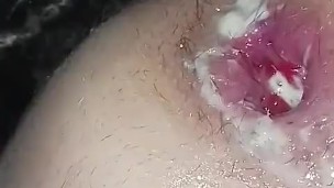 Me fuck my ass with the black cock first time