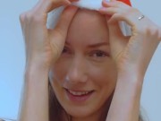 Tall babe with hairy pussy Xmas lingerie try on FERR-ART 4/16