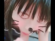 髪もスカートも超ミニ♥️お団子青チャイナドレス女子の 美味おま○こに中出し！精子が桃尻つたってトローリ🍑 4/16