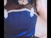 髪もスカートも超ミニ♥️お団子青チャイナドレス女子の 美味おま○こに中出し！精子が桃尻つたってトローリ🍑 9/16