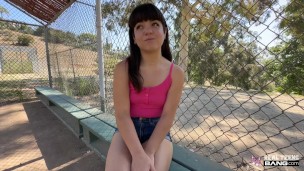 Real Teens - Brunette Teen With Bangs Mochi Mona Loves Fucks In The Outdoors Like A Pro