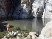 Naked blonde girl explores waterfall- relaxing and beautiful 13/16