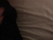 hot blonde taking dick in slutty black dress