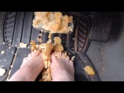 Smashing apple pie with my huge feet 13/16