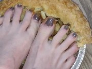 Smashing apple pie with my huge feet 6/16