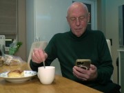 Hot young wife sucking grandpa cock and takes cumshot in her mouth 2/16