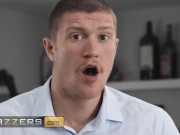 BRAZZERS - Horny Armani Black Pushes Oliver Into The Washroom And Swallows His Big Hard Dick 2/16