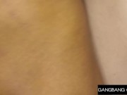 Hot Angelina Diamanti gets fucked by five big dicks! 13/16