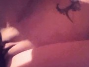 Girl with long black socks and short red dress