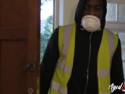 After blowing the long black cock extensively and with pleasure. Lacey Starr gets on his cock and fucks him hot and wild. 4/16