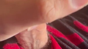 Army Specialist jerking off in his flannel pajamas and wearing the PFC's boxer briefs