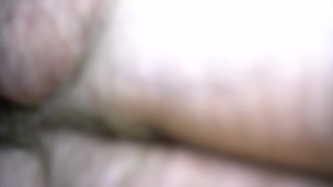 Hairy ass, balls and dick of a midget close up