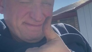 Anal Virgin Twink Public Peeing Pissing on Daddy’s Workshop Building