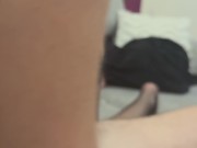 the  skinny girl empties his old balls for her 65th birthday 10/16