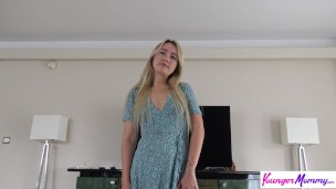 Hot MILF Ann Joy to Stepson, "Just Relax Sweetie, This is going to be a Very HANDS ON Lesson"