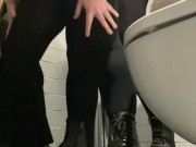 Lesbian MISTRESS FUCKS HARD Straight Girl in PUBLIC TOILET 10/16