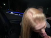 Sweet fuck in a business taxi with hot teenager Californiababe 7/16