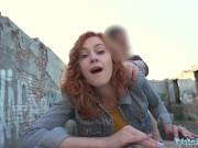 Public Agent Pretty ginger haired waitress loves outdoor sex 11/16