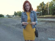 Public Agent Pretty ginger haired waitress loves outdoor sex 3/16