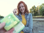 Public Agent Pretty ginger haired waitress loves outdoor sex 4/16