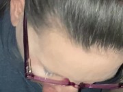 Milf sucks and swallows landlord for rent 8/16