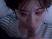 顔面騎乗になってもちんぽを頬張るエロ彼女♡ cum in mouth blowjob 1/16