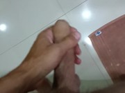 Massive cumshot in front of the mirror after the gym 7/16