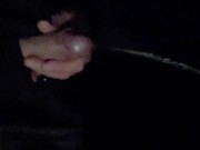 pissing and and cumming a full load next to the street ✊💦