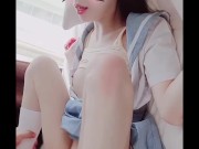 【水色セーラーワンピ02】臨海学校に来ていた女の子を時間をかけて口説き落としてフェラから処女まんこに挿入 10/16