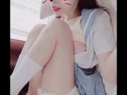 【水色セーラーワンピ02】臨海学校に来ていた女の子を時間をかけて口説き落としてフェラから処女まんこに挿入 11/16